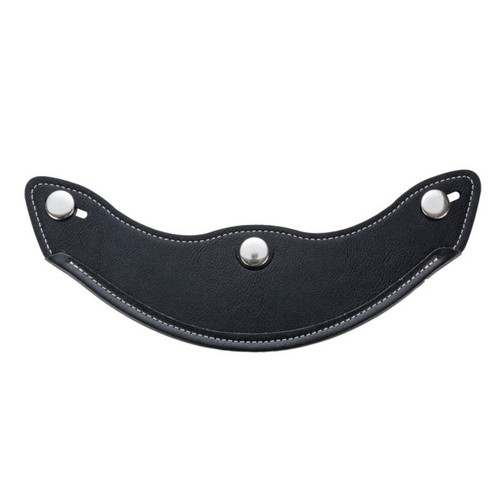Leather helmet visor with - leather,