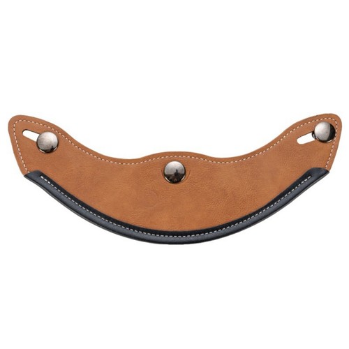 Leather helmet visor with - leather,
